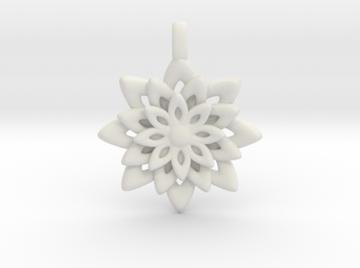 Lotus Flower Symbol Jewelry Necklace 3d printed