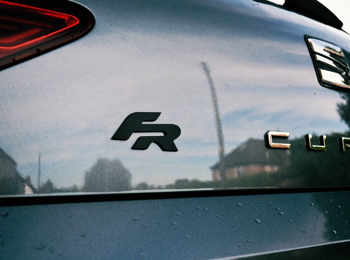 Seat Leon FR Badge - Filled 3d printed I know it's a Cupra..