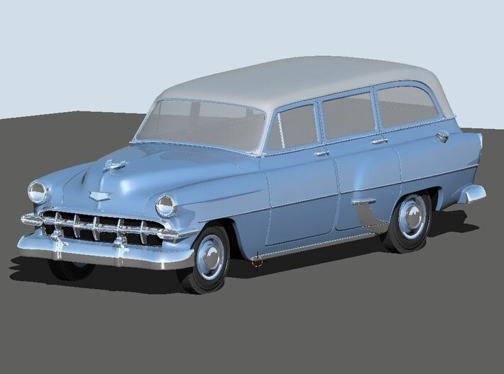 1954 Chevy Wagon 210 (2) N Scale Vehicles 3d printed Render
