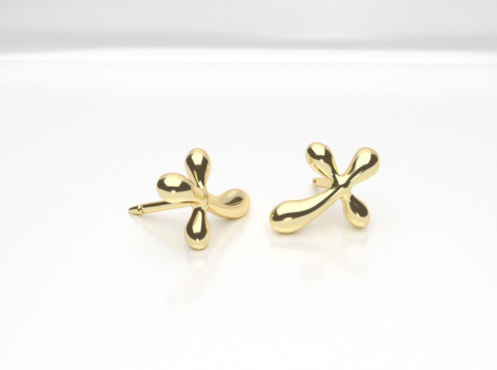 Raindrop Cross Earrings - Christian Jewelry 3d printed Raindrops Cross Earrings