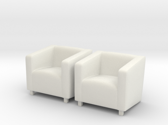 ArmChair 02. 1:48 Scale 3d printed
