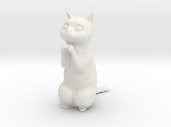 1/18 Praying/Begging Cat 3d printed