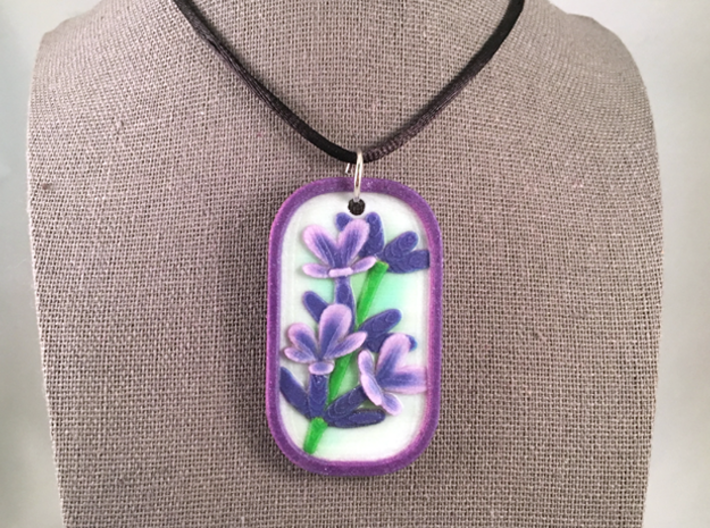 Lavender Pendant 3d printed