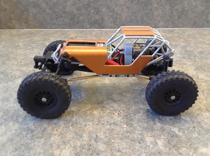 Fat Girl SCX24 with body panels and motor plate 3d printed 