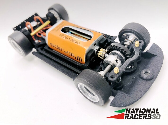 Chassis - SCX ABARTH 1000 TC (Inline AiO) 3d printed 