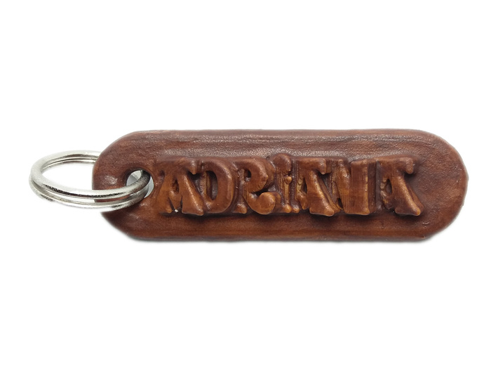 ADRIANA Personalized keychain embossed letters 3d printed 