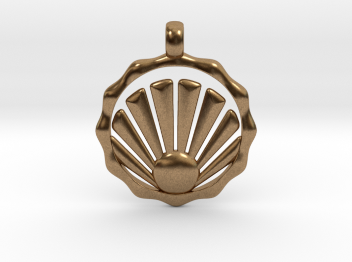 SHELL Symbol Minimal Jewelry Pendant 3d printed