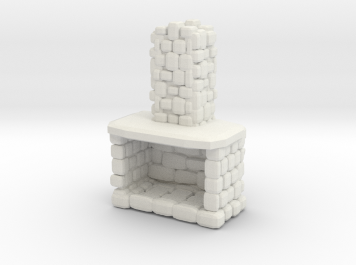 Stone Fireplace 1/35 3d printed