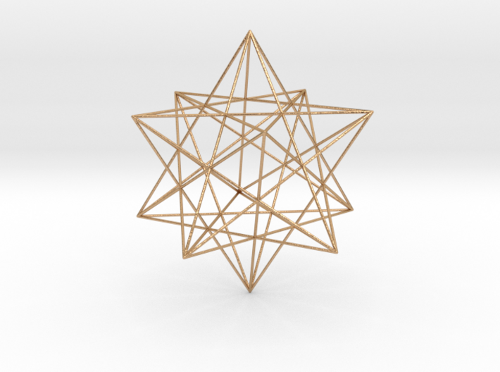 Modern miminalist dodecahedron geometric pendant 3d printed