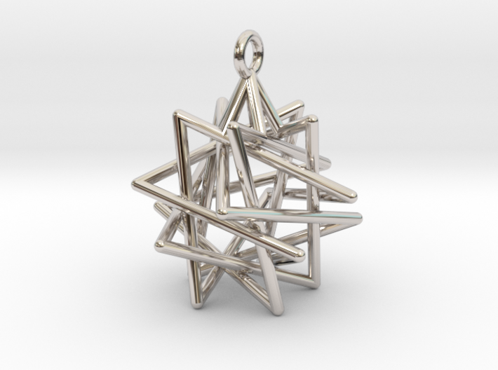 Tetrahedron Compound Pendant 3d printed