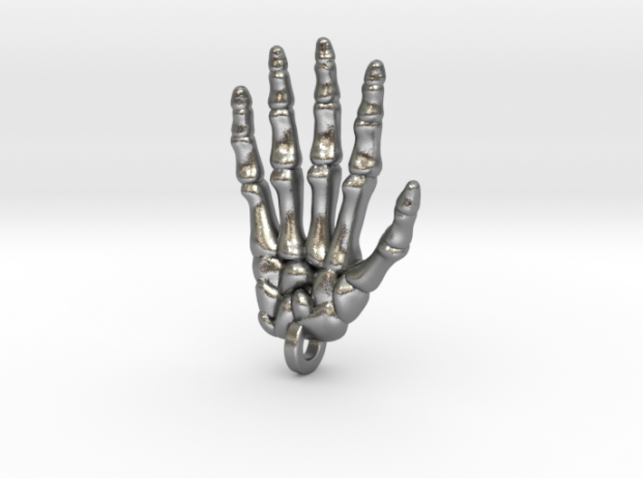 Skeletal Hand Keychain/Pendant 3d printed