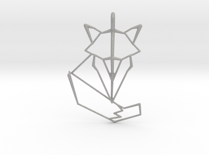 Woodland Animal Minimal Geometric Fox Necklace Pen 3d printed