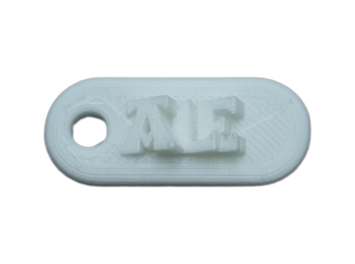 ALE Personalized keychain embossed letters 3d printed 