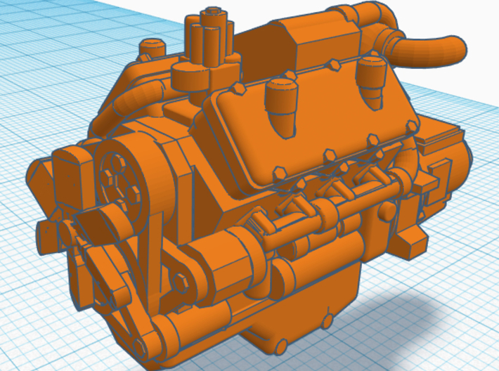 truck diesel engine 3D Model
