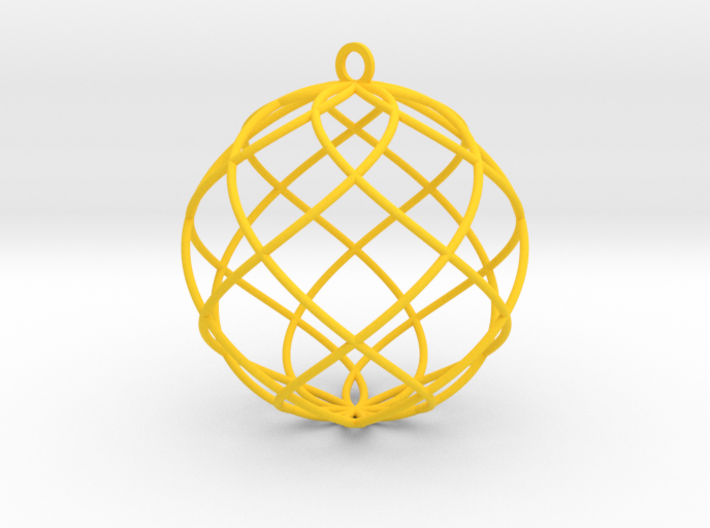 spiral bauble ornament 3d printed