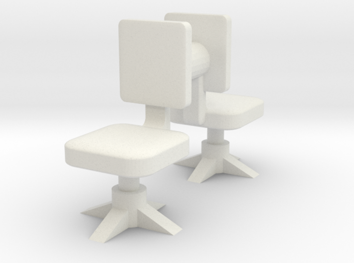 Office chair (x2) 1/43 3d printed
