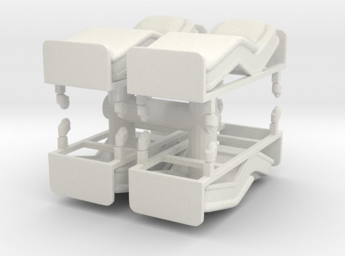 Hospital Bed (x4) 1/76 3d printed