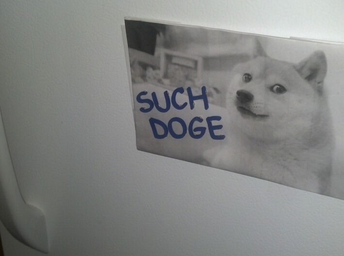 Comic Sans Alphabet Magnets 3d printed Such Doge. Note that the weight of a 8.5x11&quot; sheet of paper can be held up by 2-3 magnets.