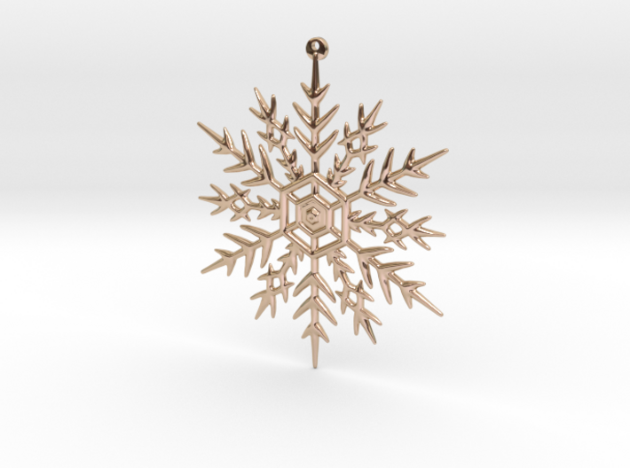 Snowflake earring or pendant 3d printed