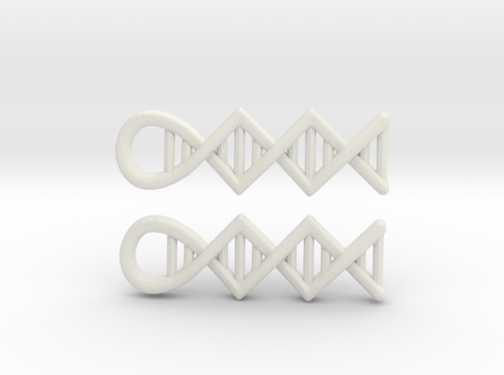 DNA earrings 3d printed