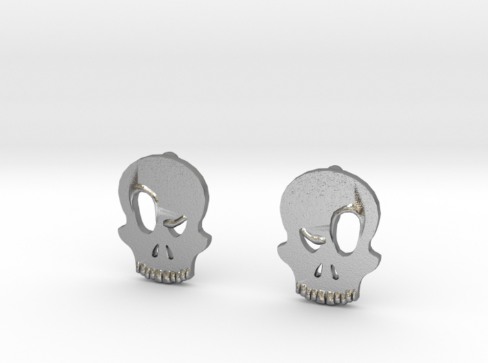 Eyebrow Skull Earrings 3d printed