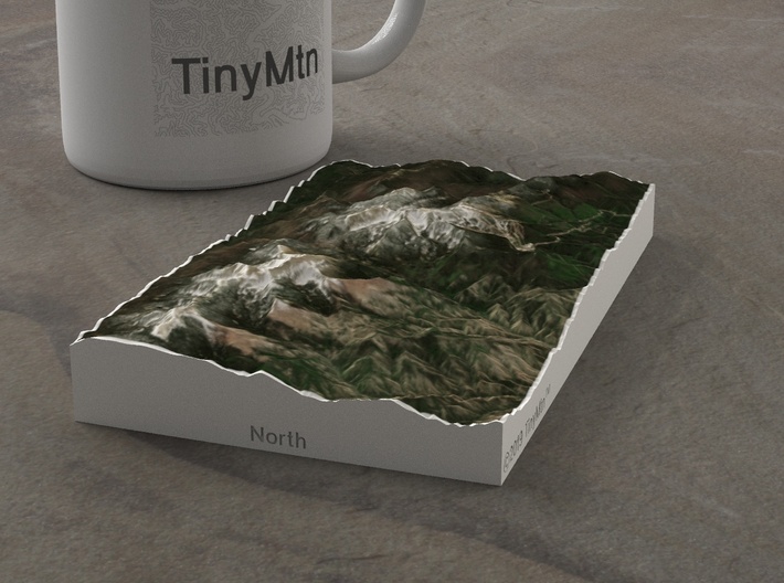 Santa Fe Mtns, New Mexico, USA, 1:100000 3d printed 