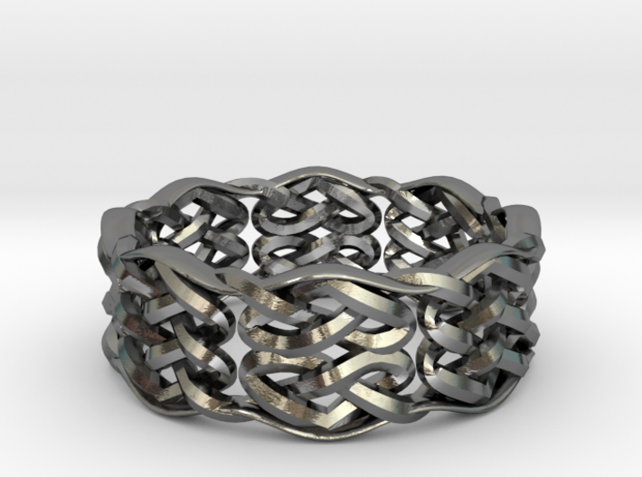 Celtic Knots &amp; Hearts Ring Size 8 3d printed