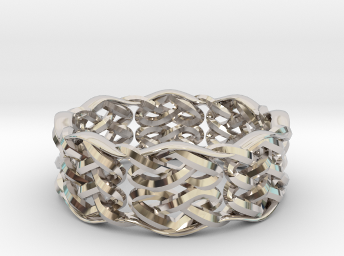 Celtic Knots &amp; Hearts Ring Size 8 3d printed