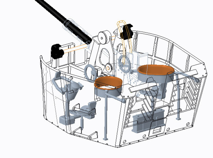 Bofors 40mm L/70 MEL Beschlagteile 1:25 3d printed 