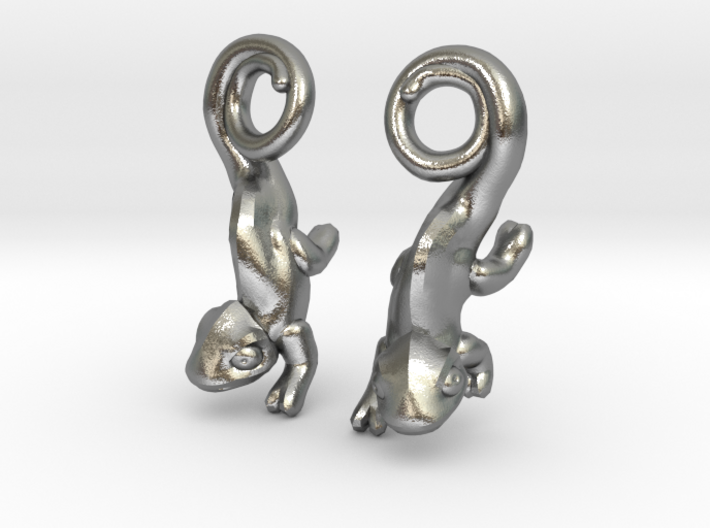 Chameleon Earrings 3d printed