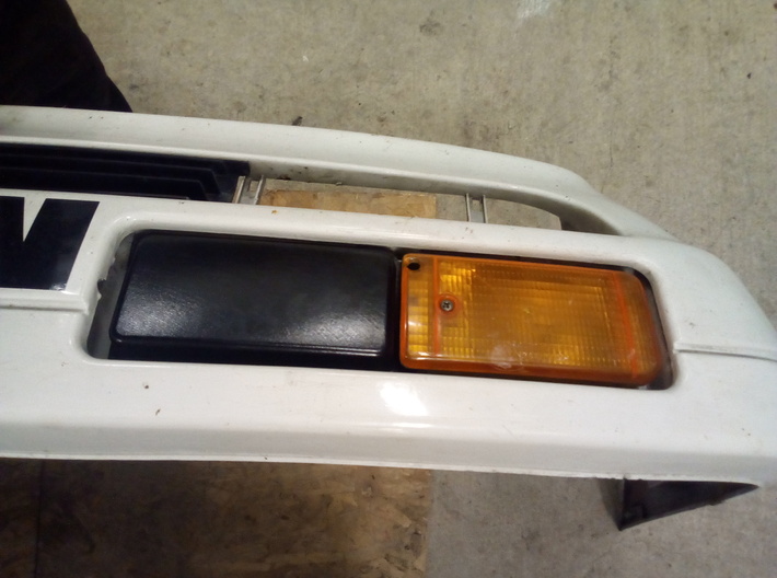 Audi 80/90/Coupe GT LH Foglight Infill Panel 3d printed Infill painted in satin black (right shown)