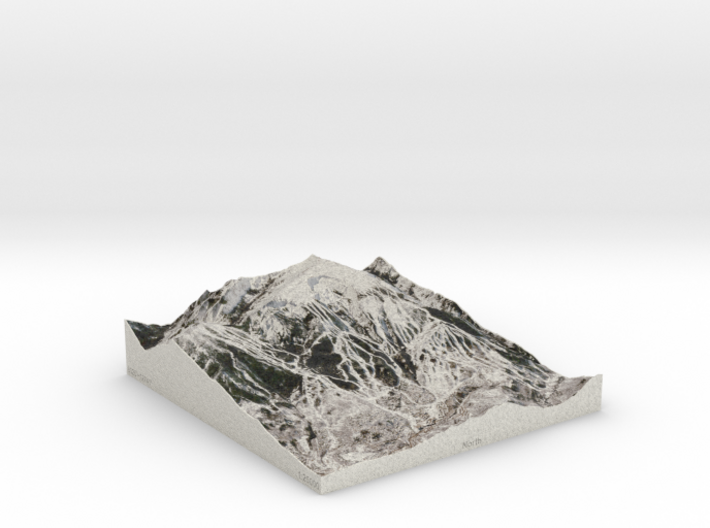 Snowmass in Winter, Colorado, USA, 1:25000 3d printed 