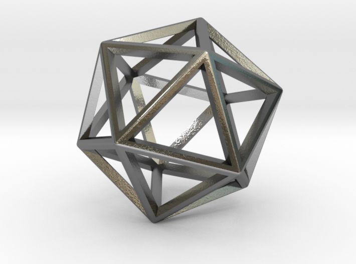 Wireframe Polyhedral Charm D20/Icosahedron 3d printed