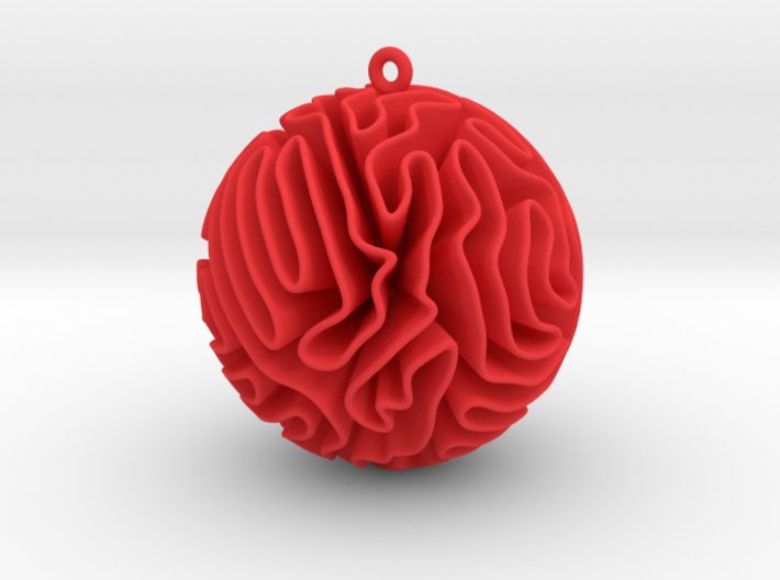 Coral Christmas Bauble 3d printed