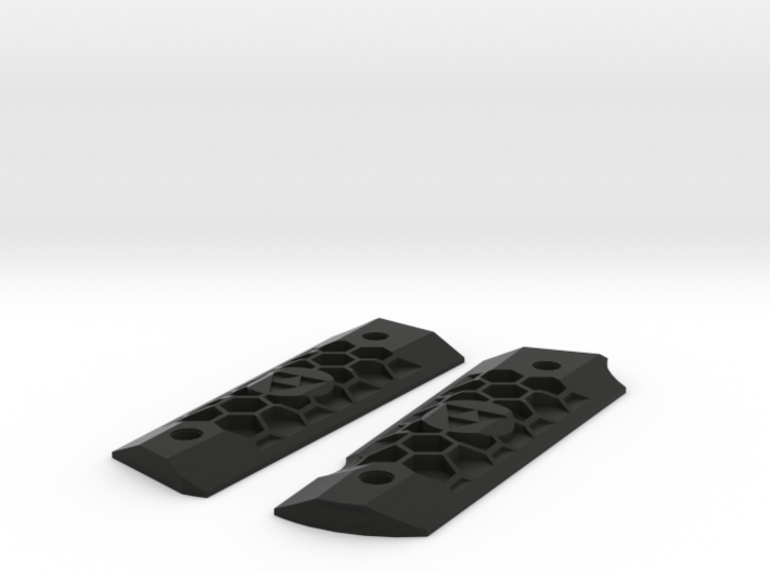 TriForce Honeycomb Grip Set for 1911 Airsoft GBB 3d printed