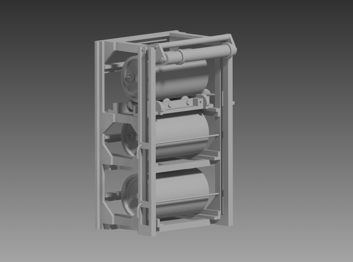 Royal Navy MKII depth charge Rack x 4 1/96 3d printed