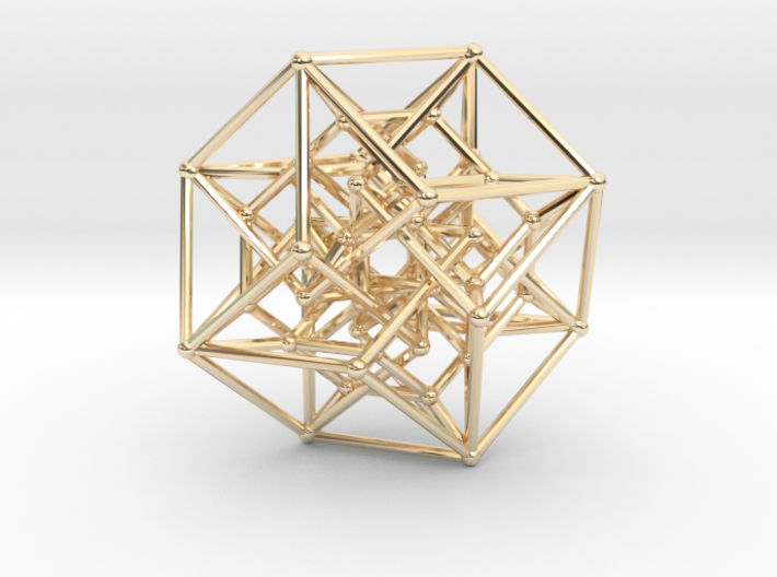 4d nested hypercube 3d printed
