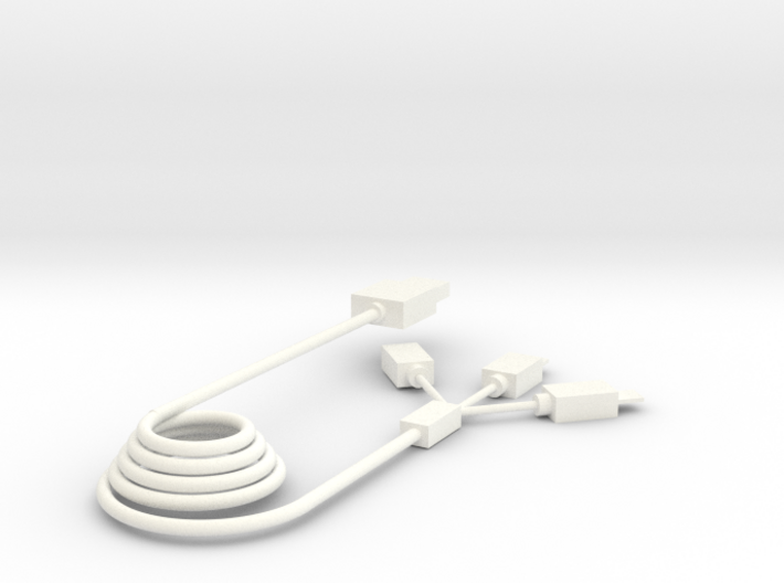 Three in one charging cable 3d printed