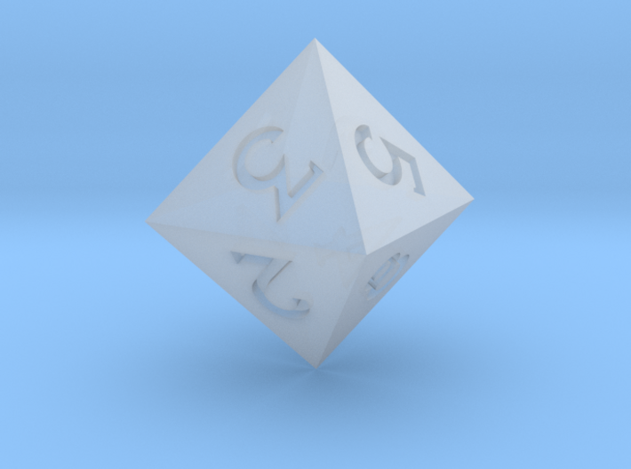 Sharp Edged d8 - Polyhedral Dice - 8 Sided Die 3d printed