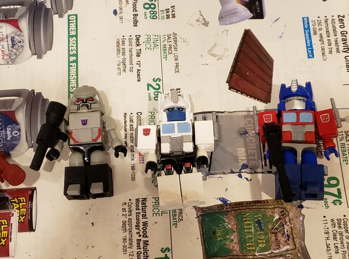 Armor upgrades for Optimus Prime, Megatron Kreons 3d printed Printed and painted, used Class of 85 Ramjet for Magnus