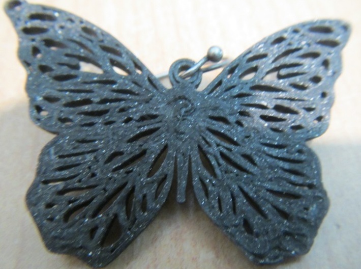 Butterfly earring 3d printed 