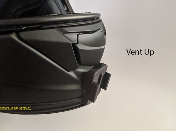 GoPro Chin Mount - SHOEI GT-AIR 2 3d printed GT-AIR 2 with vent up.