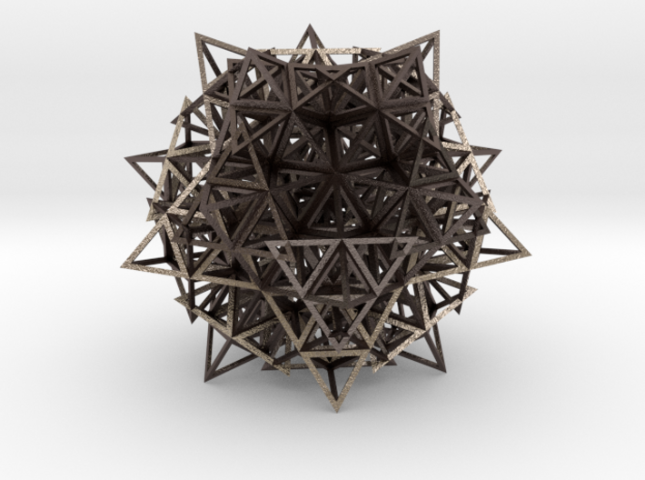 Icosahedron w/ 20 Stellated Octahedrons 3d printed
