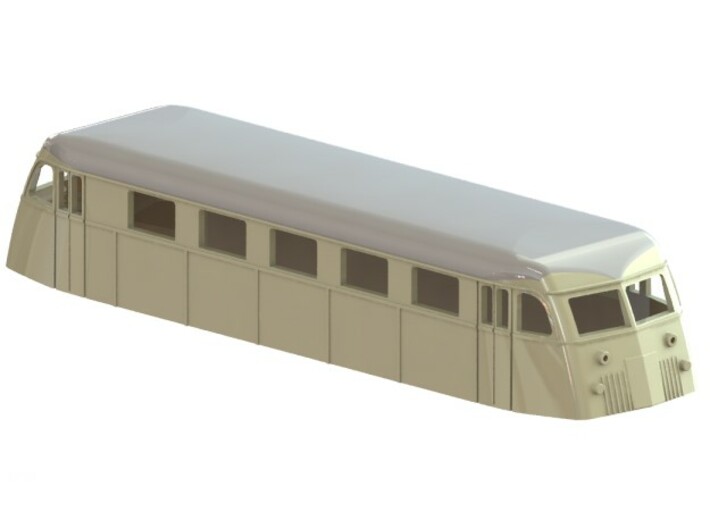 Swedish railcar Yo1s H0-scale 3d printed CAD-model