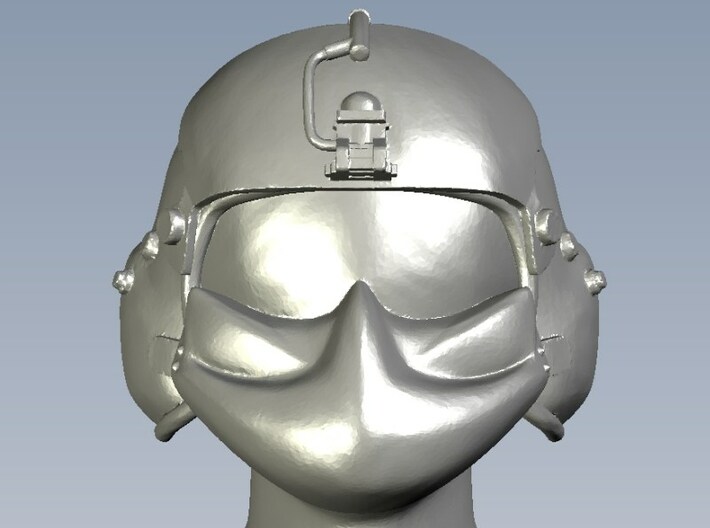 1/48 scale gunner HGU-56P helmet &amp; shield head x 5 3d printed