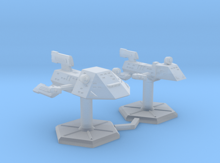 7000 Scale Kzinti War Destroyer and Frigate SRZ 3d printed 