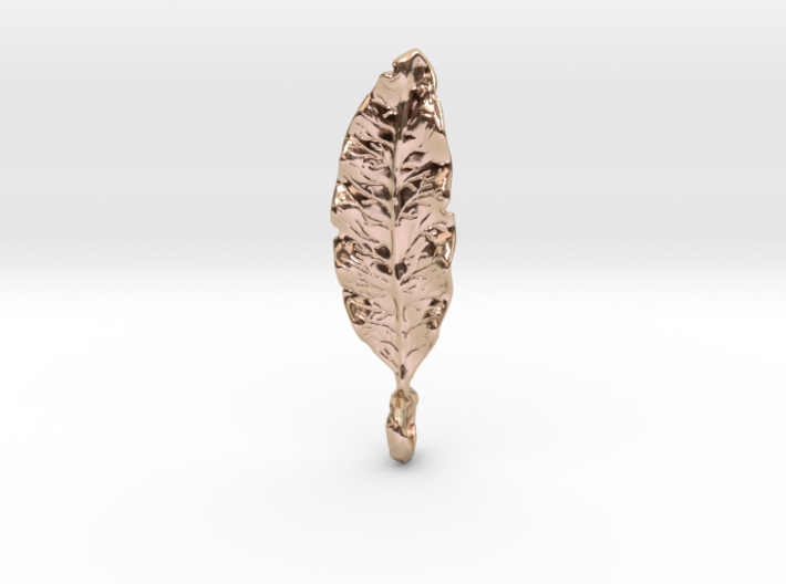 Lemonwood Leaf Pendant 3d printed 