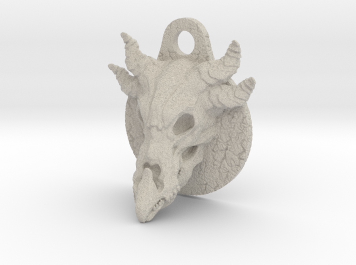 Dragonskull pendant 3d printed
