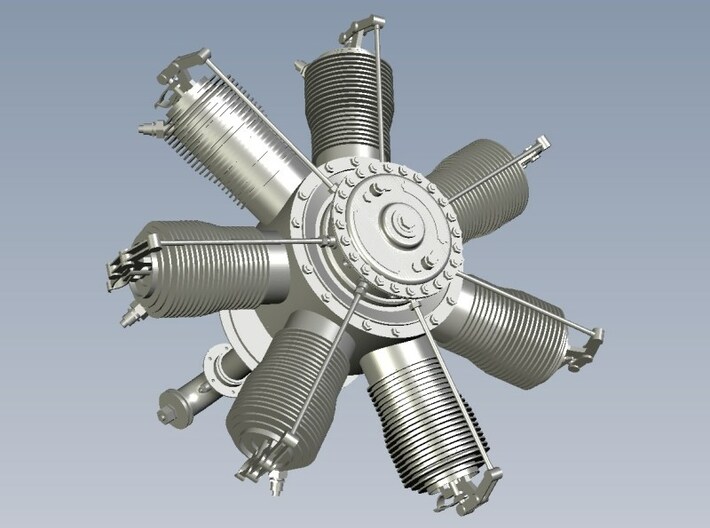 1/15 scale Gnome 7 Omega rotary engines x 2 3d printed 