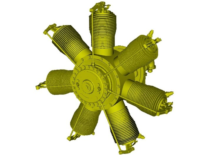 1/16 scale Gnome 7 Omega rotary engine x 1 3d printed